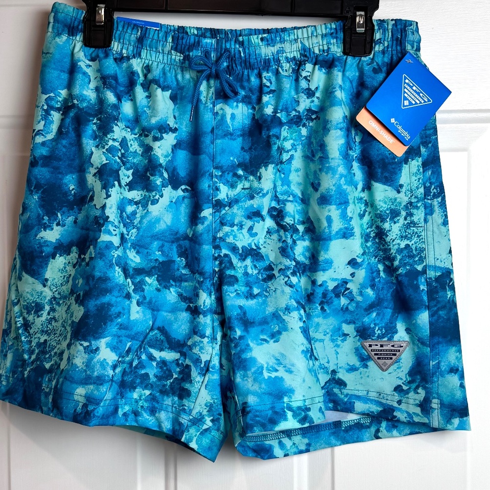 Men's Columbia PFG Rambler Printed Water Short, Size Medium